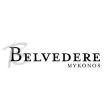 Belvedere Mykonos logo with elegant serif typography and architectural styling