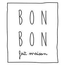 Bon Bon Fait Maison handwritten text in minimalist sketch style