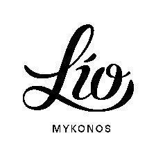 Lio Mykonos logo featuring elegant cursive lettering