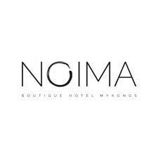 NOIMA boutique hotel logo with stylized letters and tagline