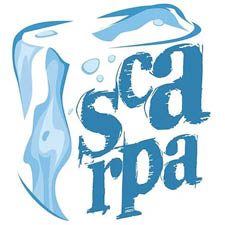Blue water droplet shape with Scarpa IPA text logo