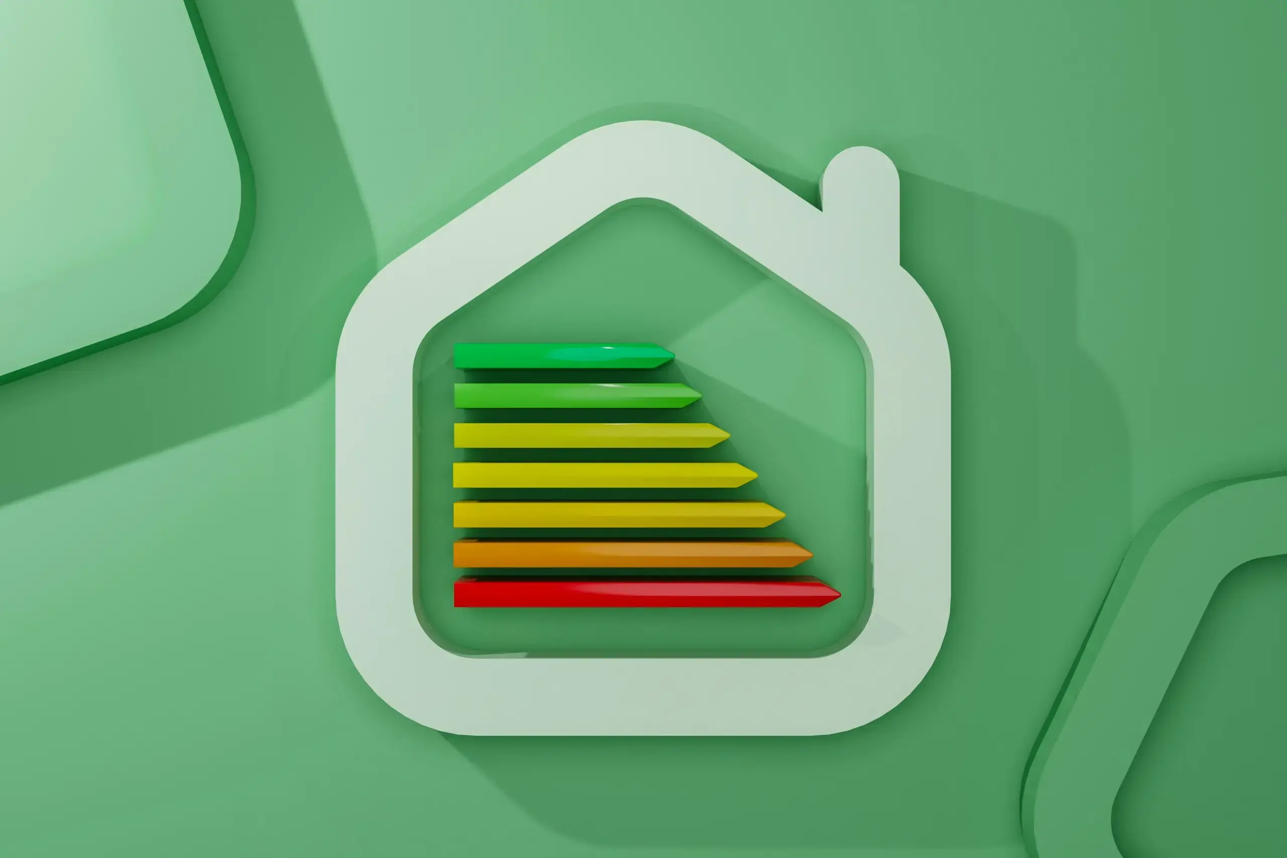 Energy efficiency icon with color gradient